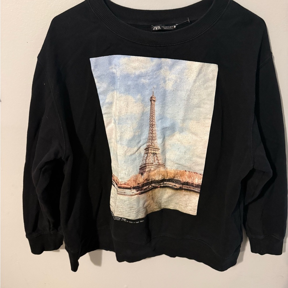 Zara Black and White Sweatshirt